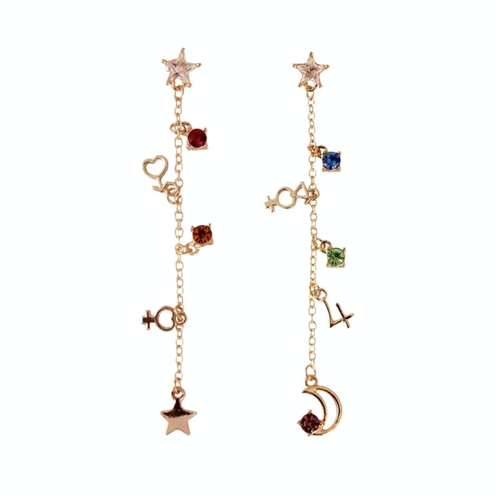 Sailor Moon Sailor Scouts Planetary Symbol Dangling Earrings